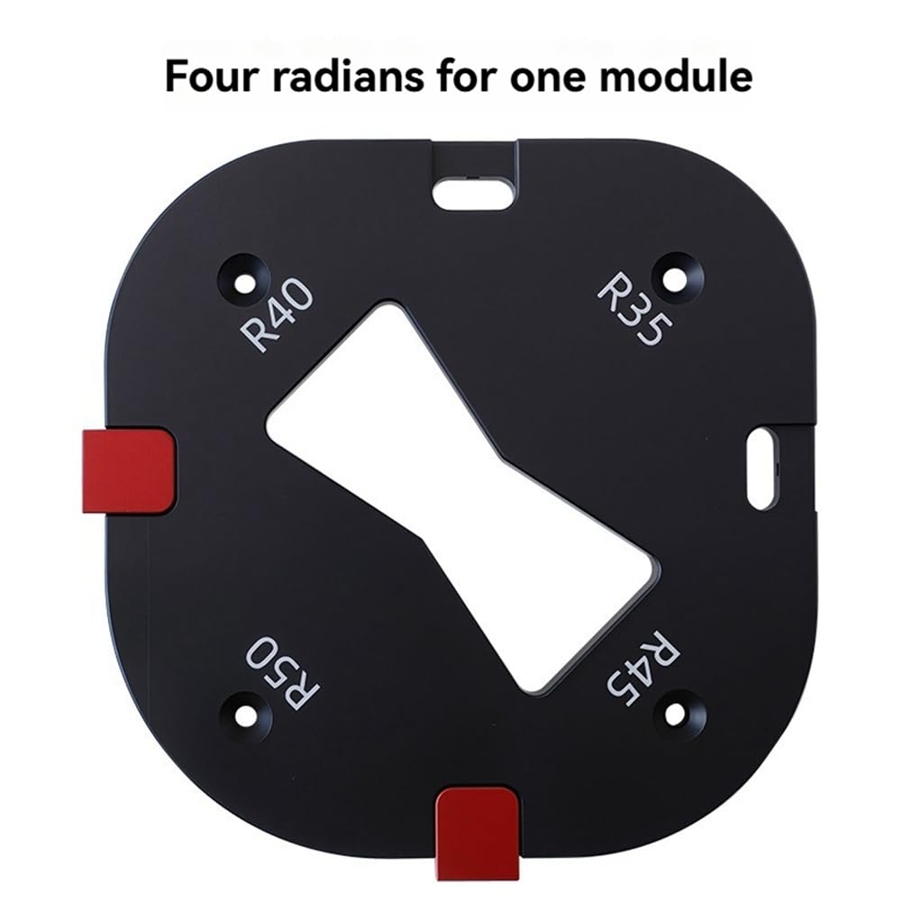 Taschenradius-Vorrichtung, Fräser-Schnittschablone, 4-in-1-R-Bogen-Fasenschablone, Form für Schnelles Schneiden Von Abgerundeten Ecken