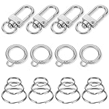 Ymapinc 20Pcs Quick Clips for Cat Dog Collar ID Tag, Small Metal Keychain Ring for Pet ID Tags, Car Keys, Dog...