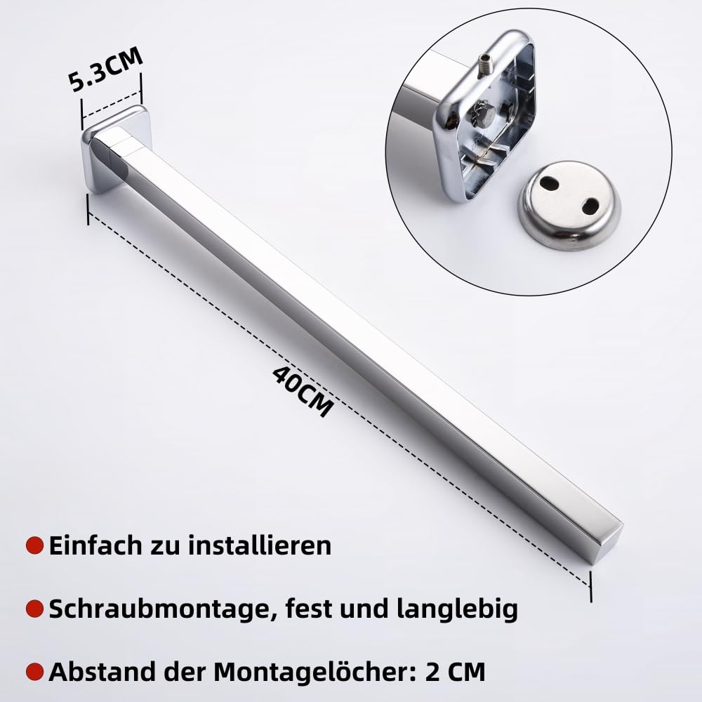 EMCO Flow handdoekhouder met één arm voor wandmontage, stijve