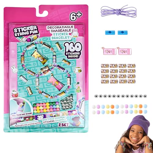 Waytiffer Sticky Rolls Jewelry Kit with Sticki Book Waterproof Sticker Roll Craft Set for Creative Workspace Use Wearable DIY Accessories & Bracelet Kit for Office Studio and Personal Projects