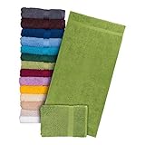 Reis T-SOFT-Z_70x140 Sof’touch Frotteehandtuch, Grün, 70x140 Größe, 12 Stück