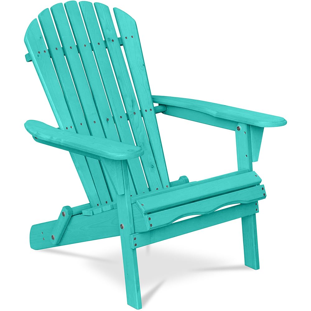 Gartenstuhl aus Holz mit Armlehnen – Gartenstuhl Adirondack – Adirondack Grün