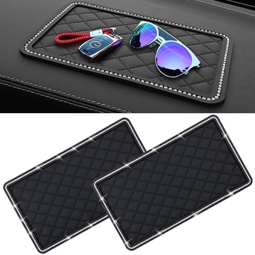 Car Dashboard Mat, Anti Slip Car Dash Mat Black Car Skid Pad Holder