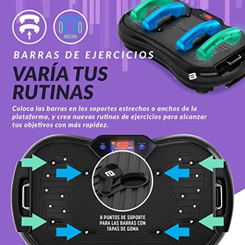 Miniatura 3 de Plataforma Vibratoria Ultra Slim De Bluefin Fitness Plataforma Vibratoria, Ejercicio Completo Potente Plataforma Compacta Con Bandas De Resistencia Plataforma Vibratoria Para Fitness En Casa