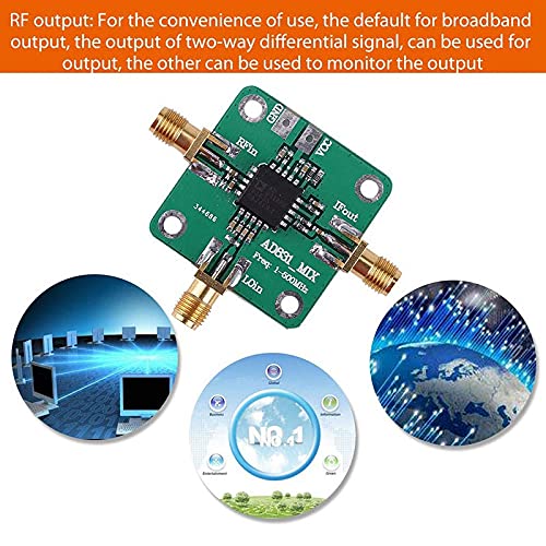 Kqcibz AD831 High Frequency Transducer RF Mixer Module 500MHz Bandwidth RF Frequency Converter, Green