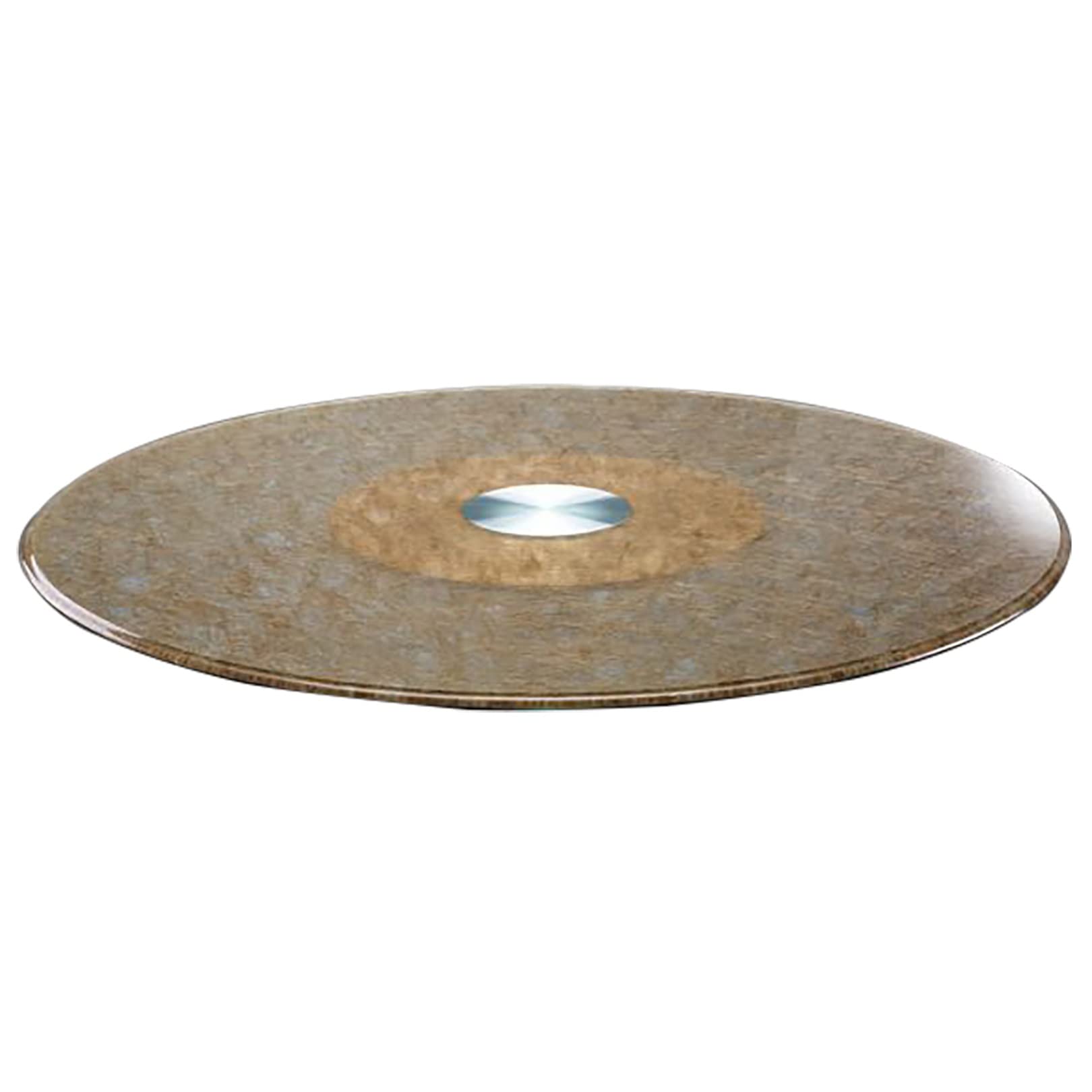 Plateau de service pour table à manger tournant verre trempé marbrure 70cm