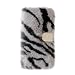 Produktbild Awenroy Pelzig Brieftasche Handyhülle für Samsung Galaxy S9 Flauschige Handgefertigt Haar Weicher und bequemer Plüsch Mode und Bling Crystal Diamant Design Leder Flip Hülle - Zebra 1