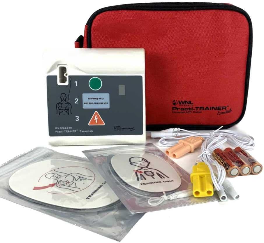 WL120ES10 Practi-Trainer Essentials AED Training Kit – Base Model with Reusable Pads – for CPR & AED Training Use Only (1 Pack Kit)