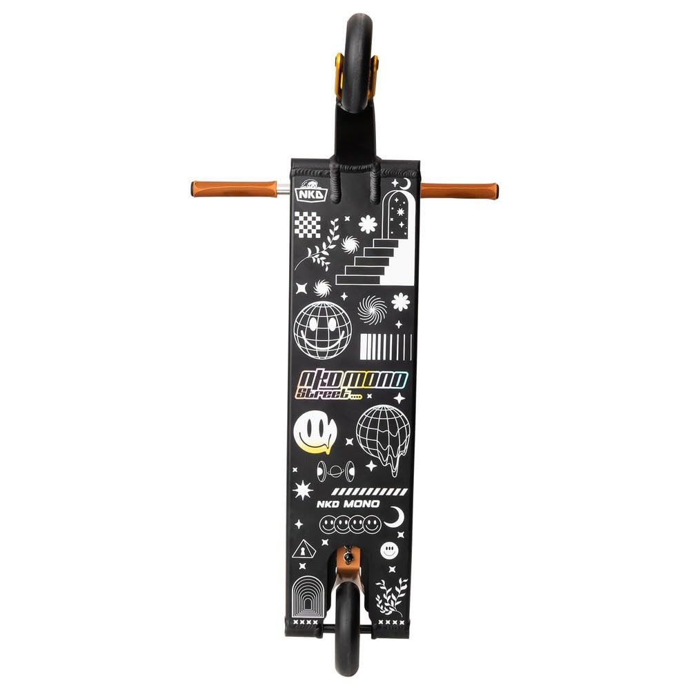 NKD Stunt Scooter - Mono | Roulements Haute Performance ABEC-9 | Guidon Rotatif à 360° pour Le Freestyle | Alliage d’Aluminium 6061 Durable