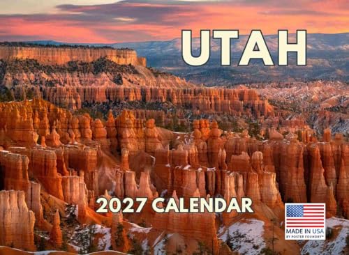 Utah Calendar 2027 Monthly Wall Calender 12 Month