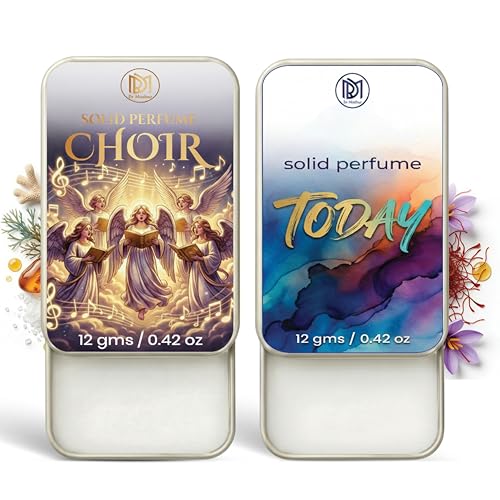Image of Dr.Mashur Solid Perfume |Today&Choir Alcohol Free Wax Perfume Balm, Long Lasting | Pocket Tin 12g, Pack Of 2| Non Greasy Smooth Glide, Travel Friendly Men And Women