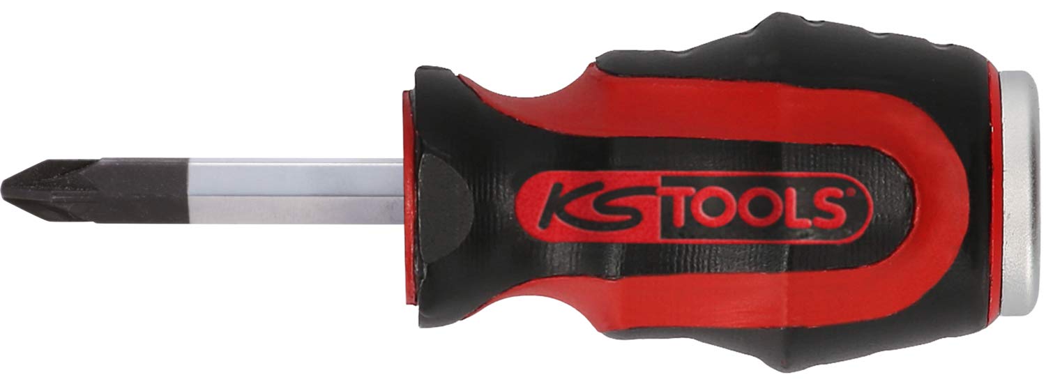 KS Tools 151.1107 PH2 Ergomax Stubby Screwdriver, Clear