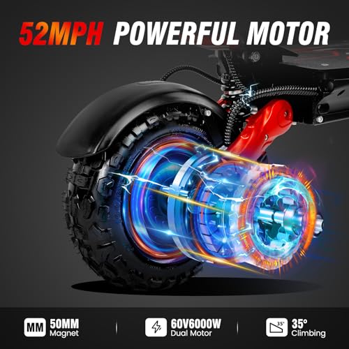 Electric Scooter Fast with Seat for Adults, 52 mph and 50 Miles Range - Image 4