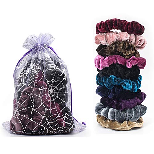 Hair Scrunchies,16 Pack no hurt girls hair winter Velvet Scrunchy Hair Bobbles Elastic Hair Bands Ponytail Holder Rabbit Ear Style no pain scrhnchies (10 pcs circle style)