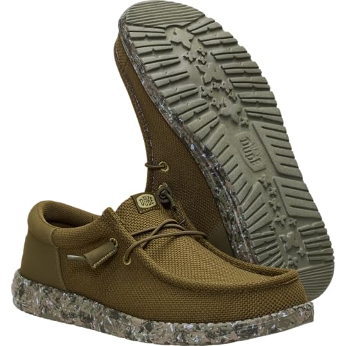 Image of HEYDUDE Men's Wally Funk Mesh Field Camo Slip On Shoe | Mesh Casual Loafers | Lightweight Travel Ready Fit