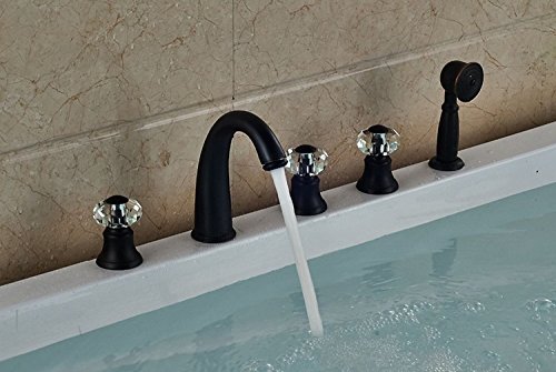 Mélangeur douche 5 pcs Gowe bronze huilé anti-traces en bec de cygne pour rénover sans fausse note