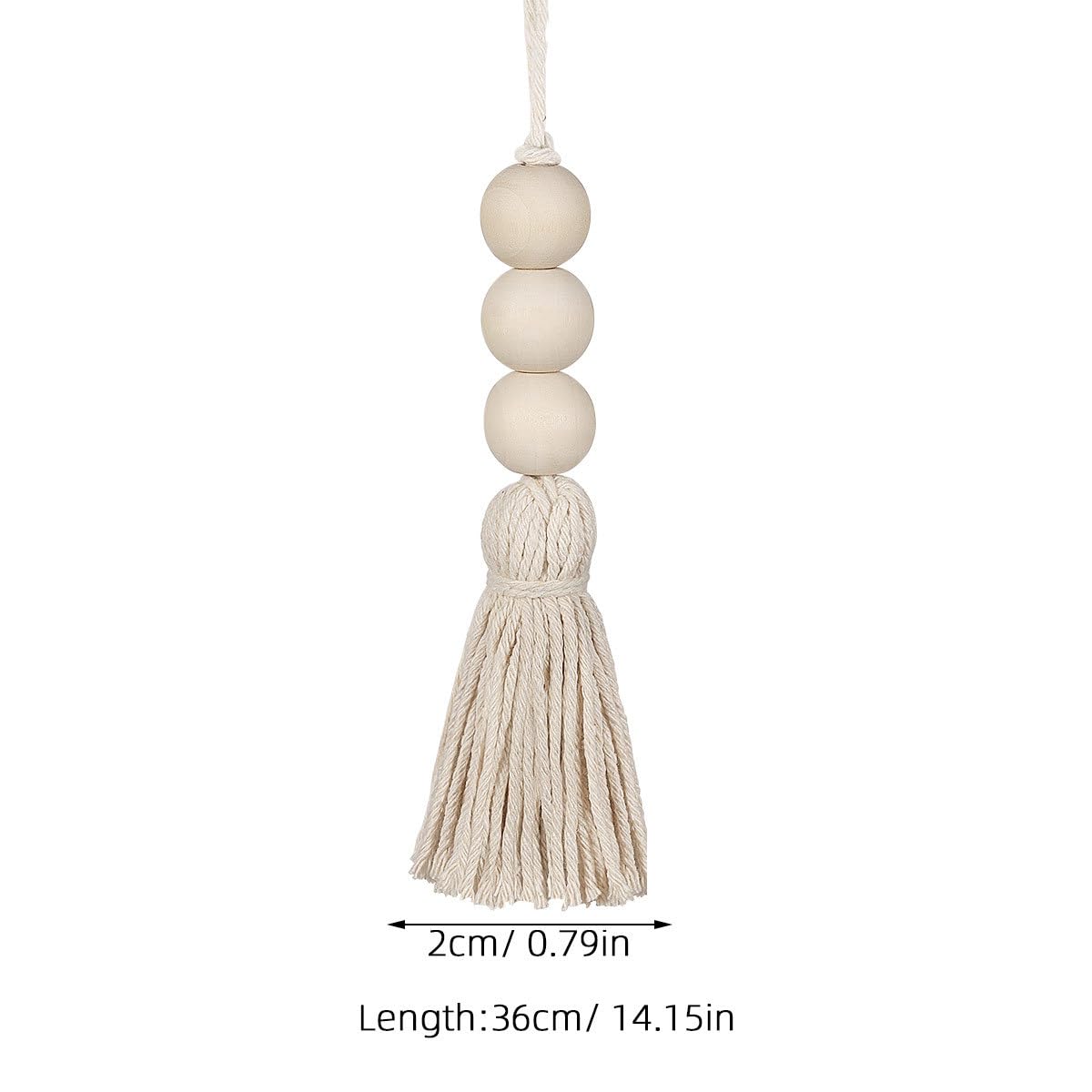 Guirlandes de perles en bois, perles de ferme, perles de prière rustiques pour décoration de porte de maison