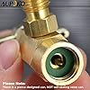 Aupoko R1234YF Can Tap, 1/2’’ Acme to 1/4’’ SAE Dispenser Valve AC Refrigerant Bottle Opener, Fits for R12 R22 Refrigerant Charging Hose #3