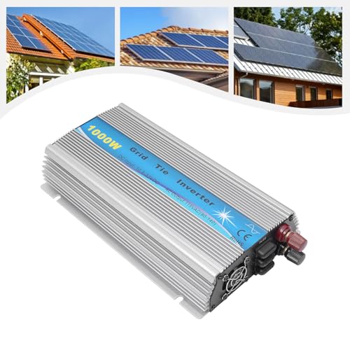 1000W Grid Tie Inverter, 10.8-32V DC Input 110V AC Output Grid Tie MPPT Pure Sine Wave for 18V Solar Panel