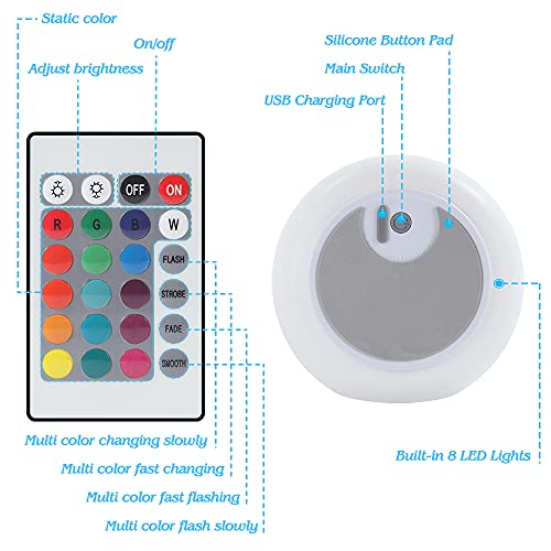 Vteepck Cat Lamp Cat Gifts For Cat Lovers Cat Night Light For Kids | Cute Kawaii Night Lights Nursery Nightlight Toys With Remote Control Led Rechargeable For Baby Bedroom Decor |Cat Stuff For Girls #TOP3