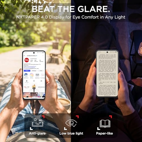 Image of TCL NXTPAPER 70 Pro Cell Phone, Android Phone Unlocked, 128GB Storage, 6.9 inch FHD+ 120Hz NXTPAPER 4.0 Display, 24GB RAM (8GB+16GB), AI Tools, 50MP Camera, Large Battery, 5G WiFi 6E, IP68, Stella Blue
