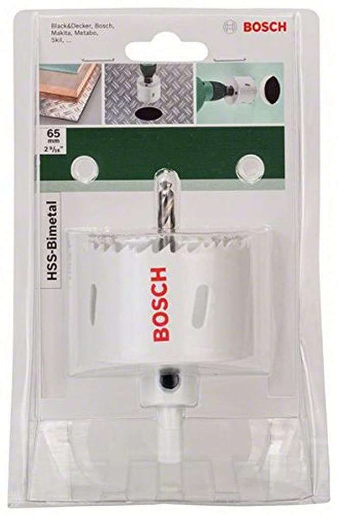 BOSCH 2609255613 HSS Bi-Metal Holesaw 65mm | Fast Cutting in Wood, Metal & Plastics | Vario Tooth for Smooth Performance | One-Piece Low-Vibration Design | Fits All Brands with Hex Connection-image-45