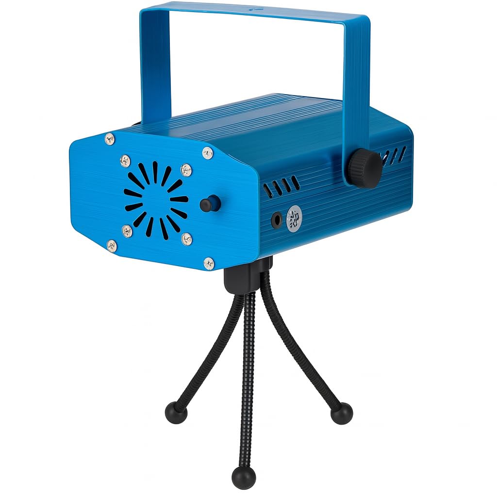 Mini LED Laser Projector - Disco Decorative Light for Parties, Sound Activated, Multi-Color Stage Light for Birthday, Diwali, Navratri, Wedding & Events