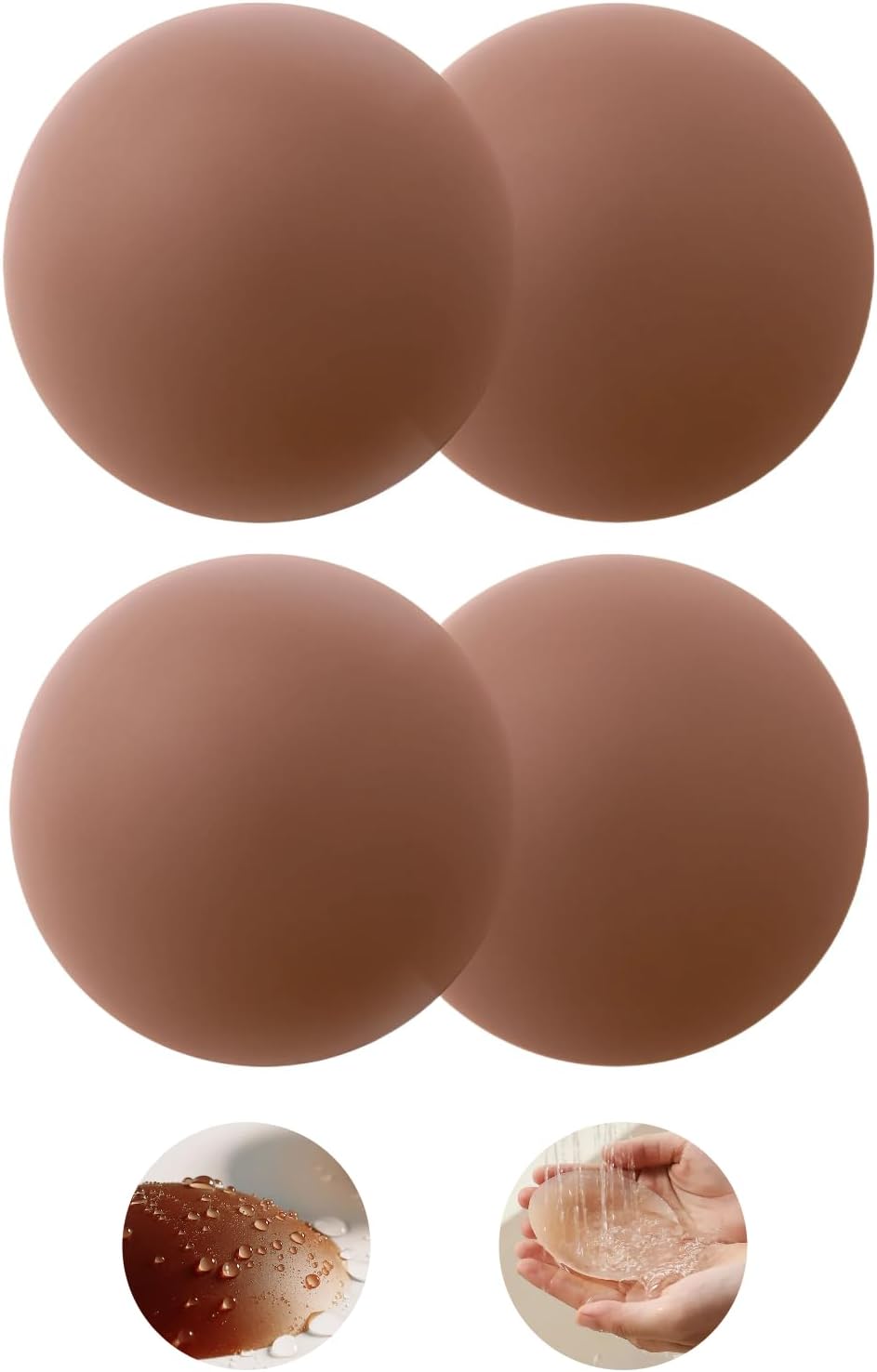 Grace Form Nipple Covers Reusable Nipple Cover for Women Nipple Pasties 2 Pairs Pasty Nipple coverings