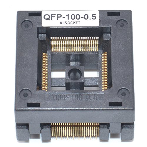 qfp100-05 socket ic burn-in tesing socket otq-100-05-09 05mm pitch 14x14mm ic dimension open-top socket soldering versionqfp100