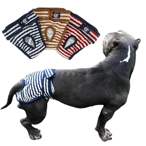 犬 マナーパンツ サニタリーパンツ 服 生理パンツ オムツカバー ドッグウェア 生理用 ゼブラ ボーダー しつけ マーキング防止 トイレ 介護 h0339 (レッド, M, 1, 個)