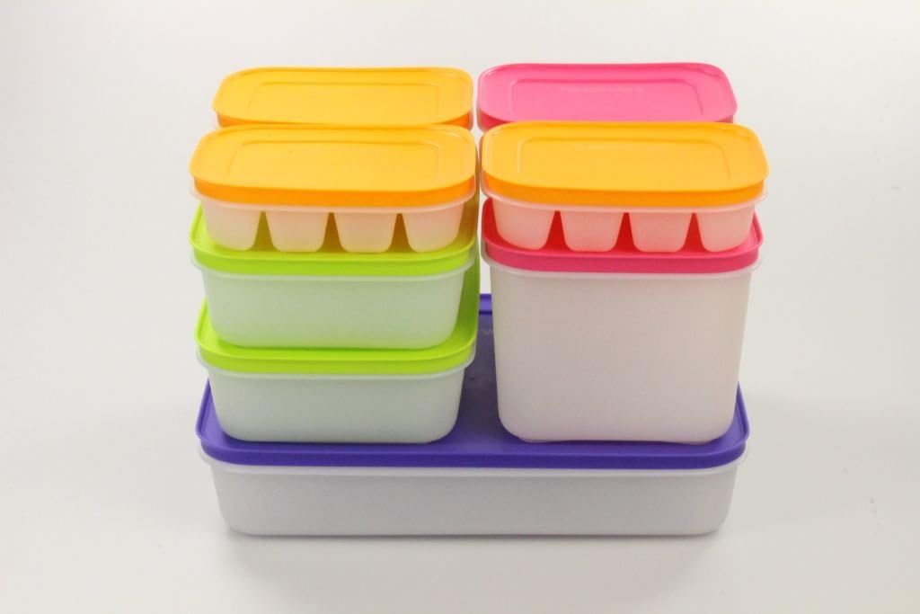 Tupperware Freezer Containers 2.25 Litres + 1.0 Litre (2)/1.1 Litre (2
