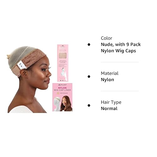 Miniatura 8 de MILANO COLLECTION WiGrip - Correa cómoda con 9 forros de nailon para peluca, banda de agarre de terciopelo antideslizante para peluca y 9 gorras