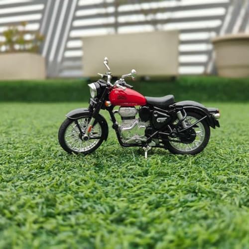 Image of Die-cast Alloy Motorbikes for Kids 1:14 Scale Alloy Model Bikes Pull Back Toys Suitable for 3+ Years Boys and Girls Multicolor (Pack of 1)【Colors as Per Stock】 (Bullet 350 Classic)
