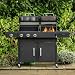 Fire Mountain Cascade Dual Fuel Gas and Charcoal BBQ Black