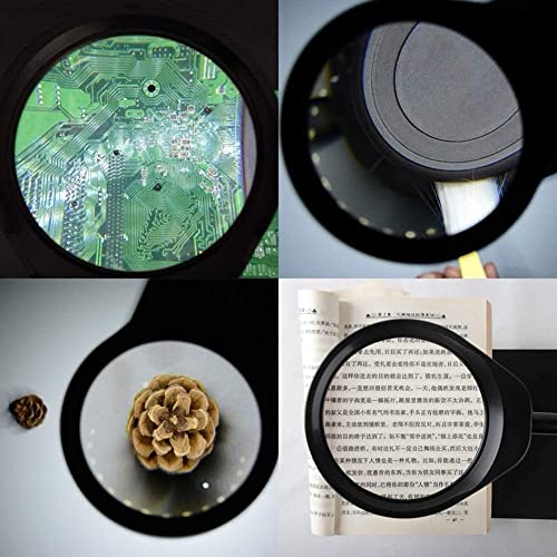 Loupe de bureau mains libres grossissement 10x 20x et eclairage integre - 2