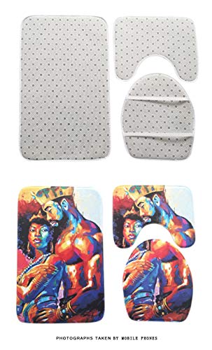 Badkamer Tapijt Matten Set 3 Stuk Geometrie Patroon Anti-Skid Zachte Douche Bad Tapijten Toilet Deksel Cover Bad Mat… - Image 5