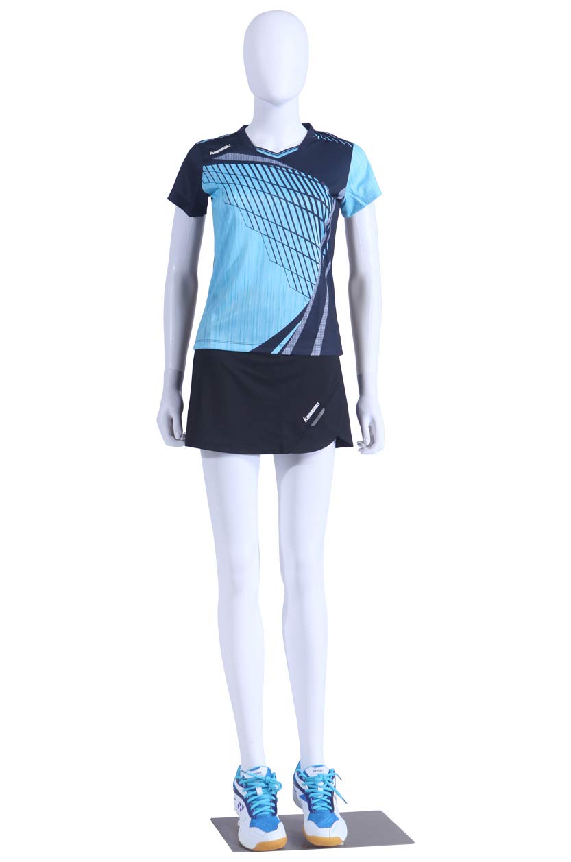FC-7W Mannequin de vitrine féminin, blanc mat, sans visage, bras et tête, rotatif à 360°, mannequin de vitrine pour femme, mannequin d'œuf (féminin FC-7W)