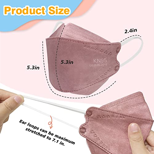 Image of KN95 Face Masks 50 Pack 4 Layers Tie Dye Breathable Safety Respirator Multicolor Cup Dust Disposable KN95 Mask Adult