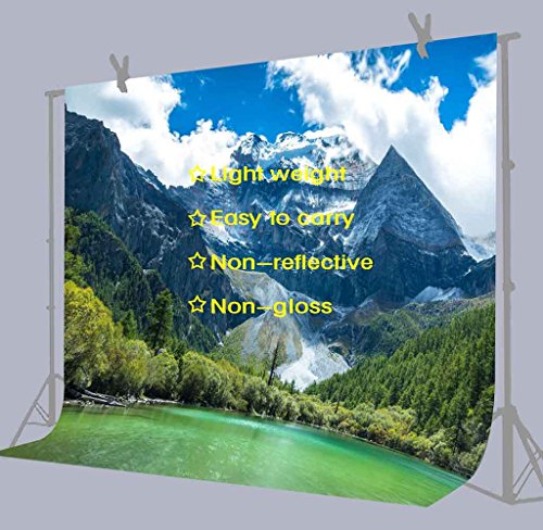 Fuermor Lake Backdrop 7X5Ft Photography Background Green Mountains Clear Lake Trees Nature Scenery Blue Sky Travel Portraits Children Photographic Props Lxfu235 #TOP3