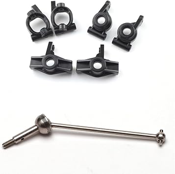 KingVal Replacement Drive Shaft with Steering Seat RC Parts Combo Compatible with WLtoys 144001 124018 124019 124017 124016 144010 124007 RC Car