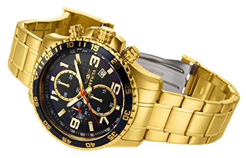 Invicta Men's 14878 Specialty Chronograph Dark Blue Textured Dial Gold Ion-Plated Stainless Steel Watch - Image 7