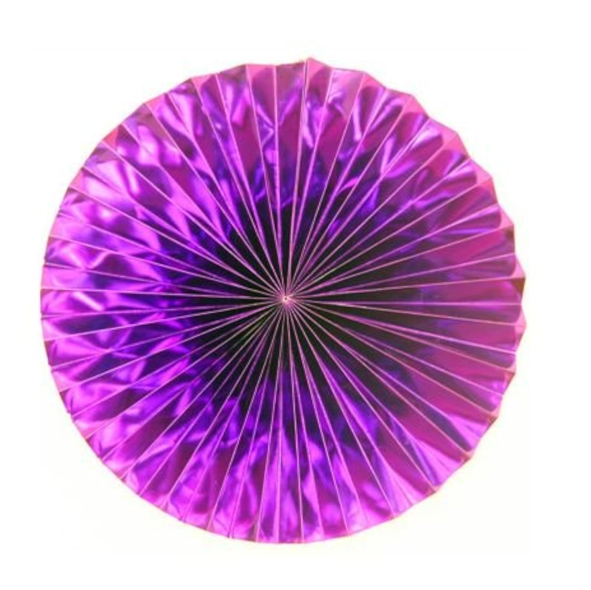 Metallic Pink Foil Paper Fan Decorations, Set of 2