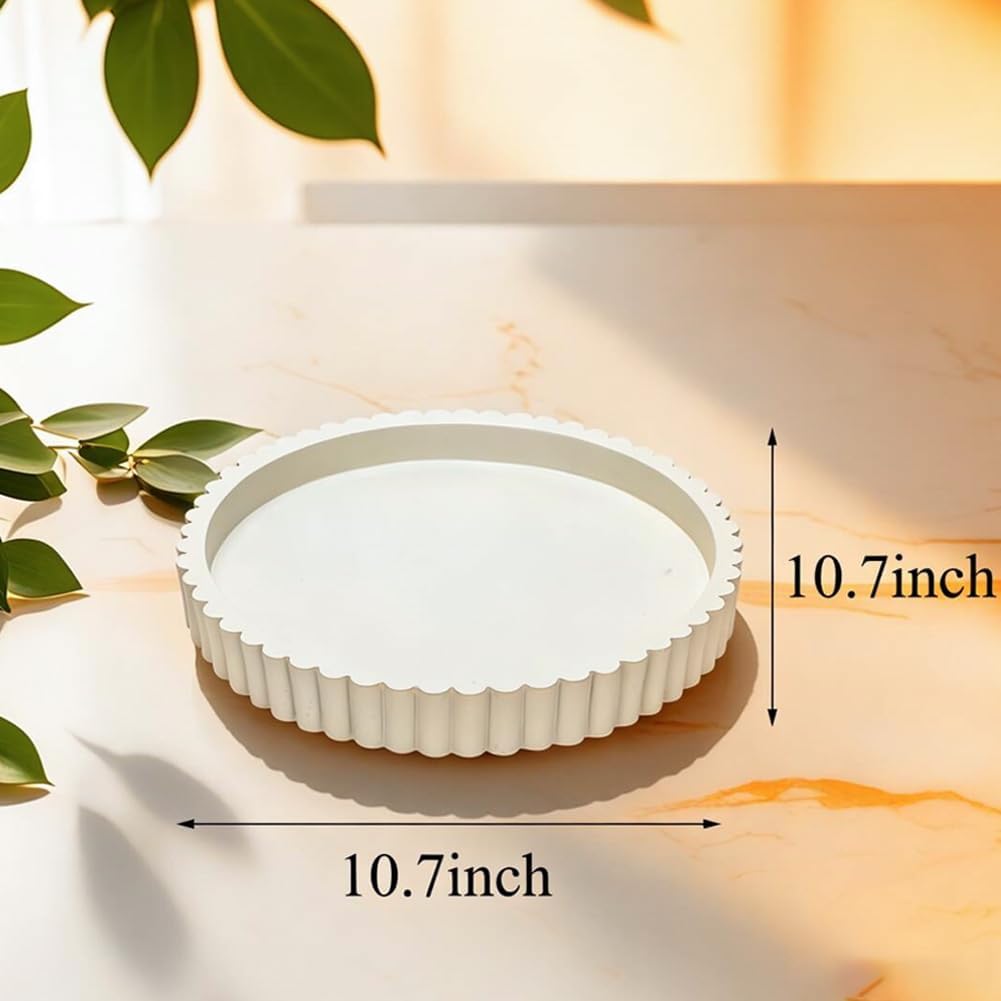Palmhill Decorative Round Tray,Coffee Table Tray Decor Luxury Home Decor image 4