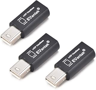 EVanlak Mini disport Display Emulator Premium Aluminum DP Dummy Plug take Advantage of a high end Graphics Card remotely fit Headless 2560x1600@60Hz-3P