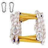 Fluchttau Leiter mit Haken-Feuer Flammhemmende Notrettungsseil Leitern-Luftarbeit Klettern Rettung,30m(1181inch)