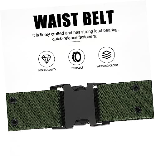 PartyKindom 1pc Multifunctional Outdoor Waist Belt Heavy Duty Webbing Belt for Training Hiking and Utility Workers4