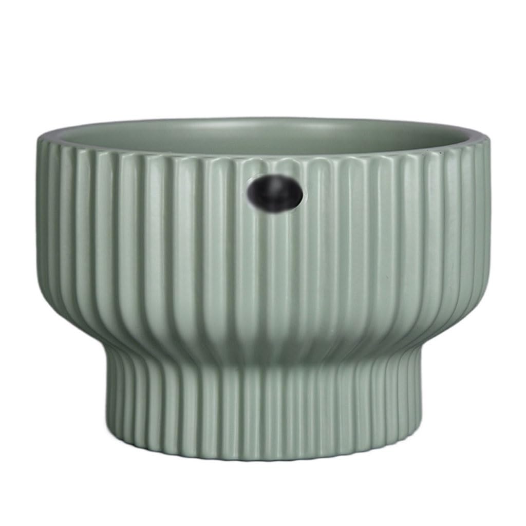 GELASIGE Flower Pots Ceramic Flower Pots, Matt European Style Creative Flower Pots, Balcony Potted Plants, Desktop Decorative Flower Pots Outdoor Flower Pots(D)