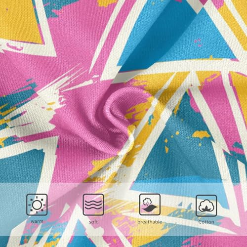 Wusikd Colorful Triangles Girls' Underwear Cotton Girls Briefs Soft Toddler Underwear 2T3