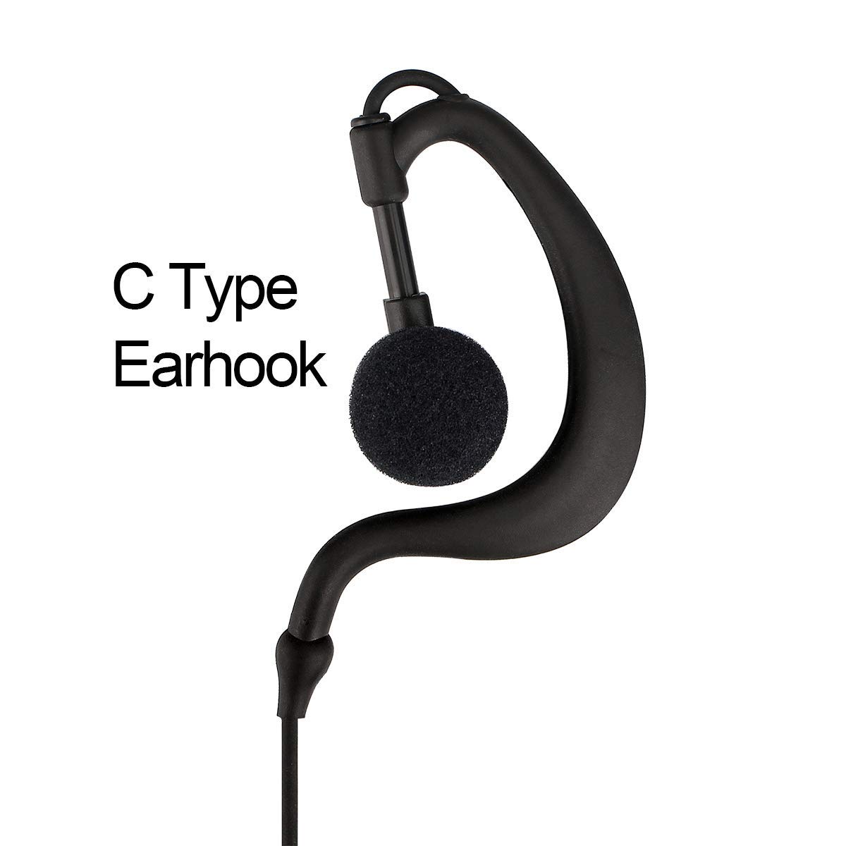 Retevis Estuche de 10 auriculares de radio bidireccional con micrófono de un solo cable para RT22 RT21 RT68 RT68H H777 H777H RT86A RT86S, compatible con Pxton Baofeng BF-888S BF-T26 Kenwood Walkie