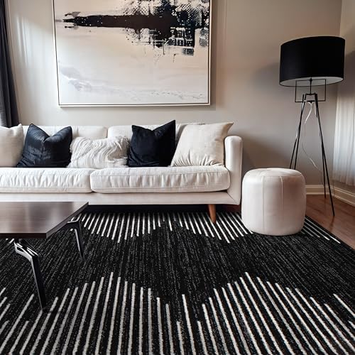 Rugshop Bohemian Stripe Stain Resistant High Traffic Living Room Kitchen Bedroom Dining Home Office Area Rug 6'6